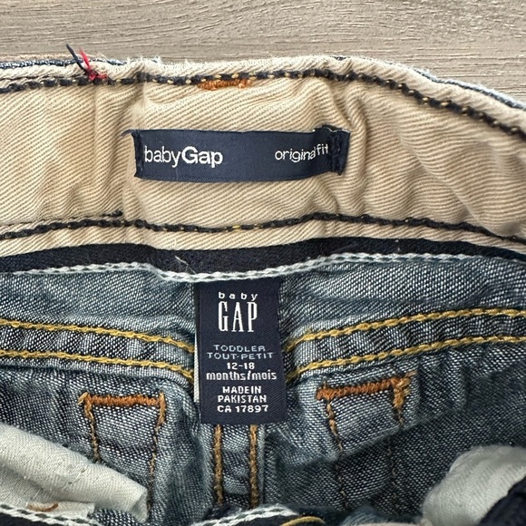 GAP Blue Straight-Leg Jeans Classic Denim - Picture 2 of 4